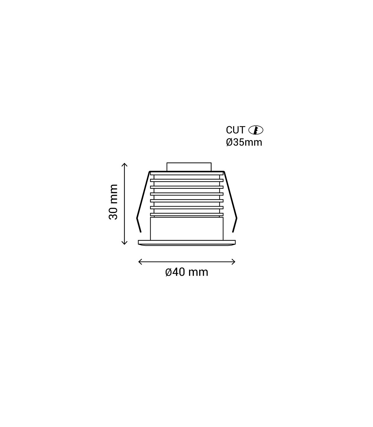 Downlight Led ROUND 3W 210Lm IP20 Blanco