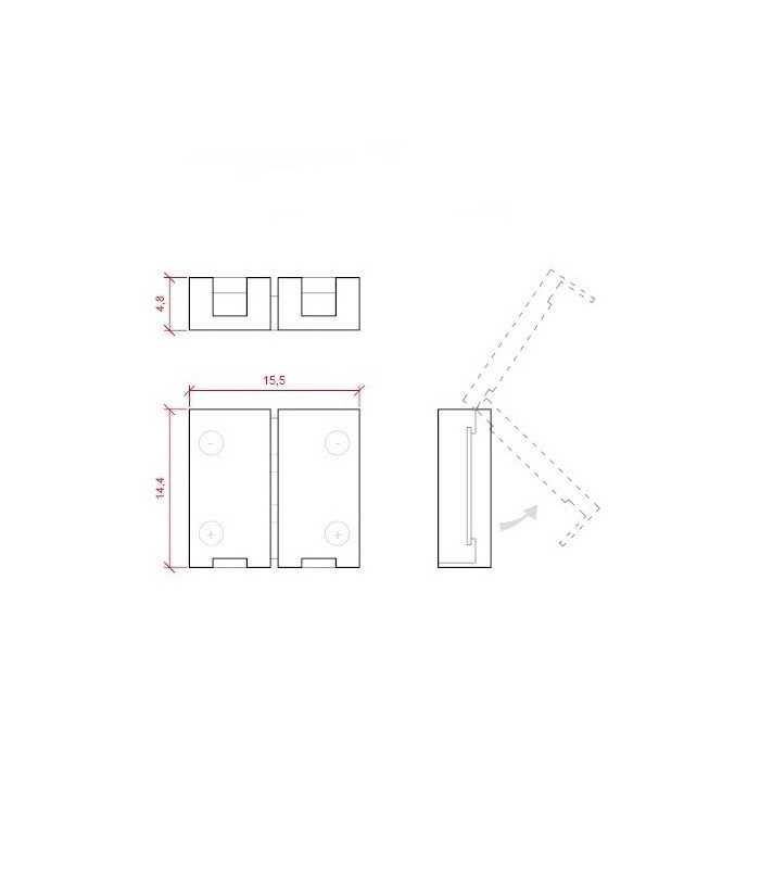 Ficha para unir tiras de LED 10mm