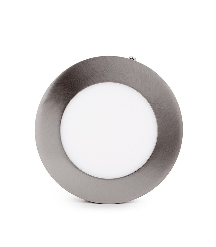 Plafón Led Superficie 6W 480LM IP44 Redondo Níquel