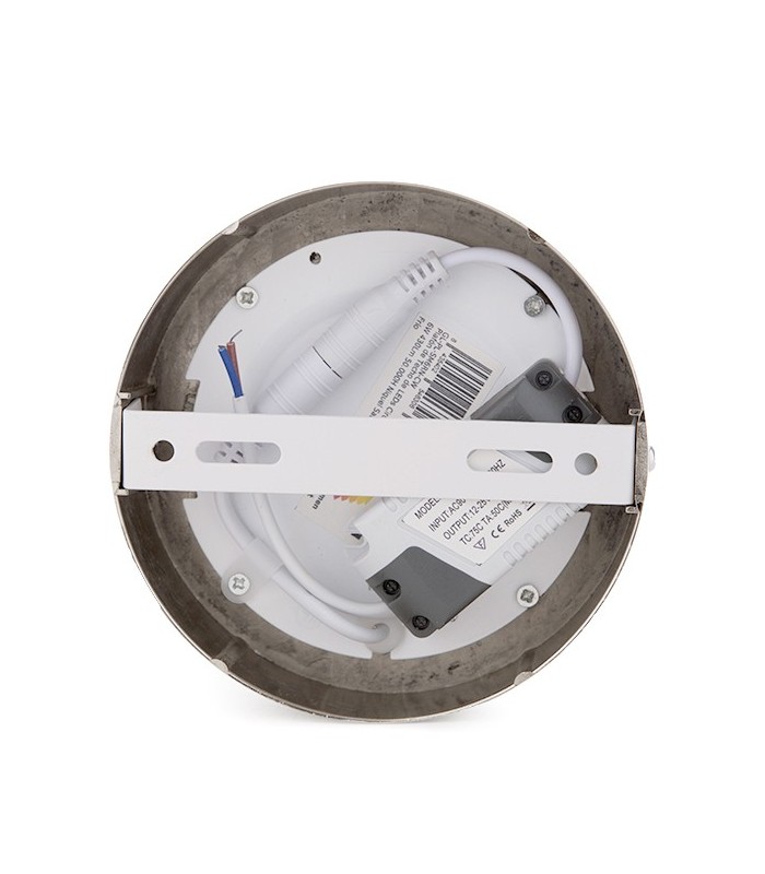 Plafón Led Superficie 6W 480LM IP44 Redondo Níquel