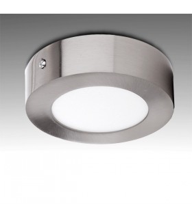 Plafón Led Superficie 6W 480LM IP44 Redondo Níquel