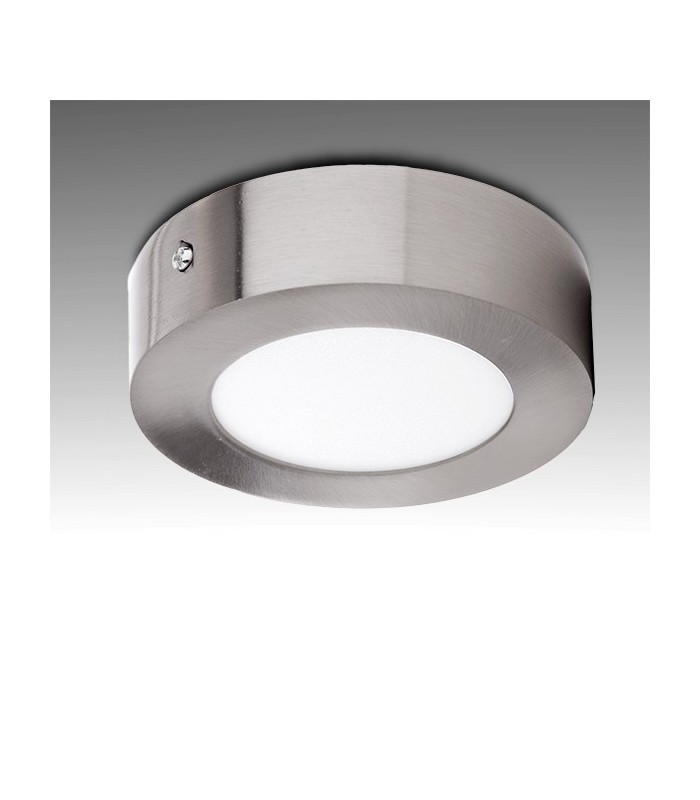 Plafón Led Superficie 6W 480LM IP44 Redondo Níquel