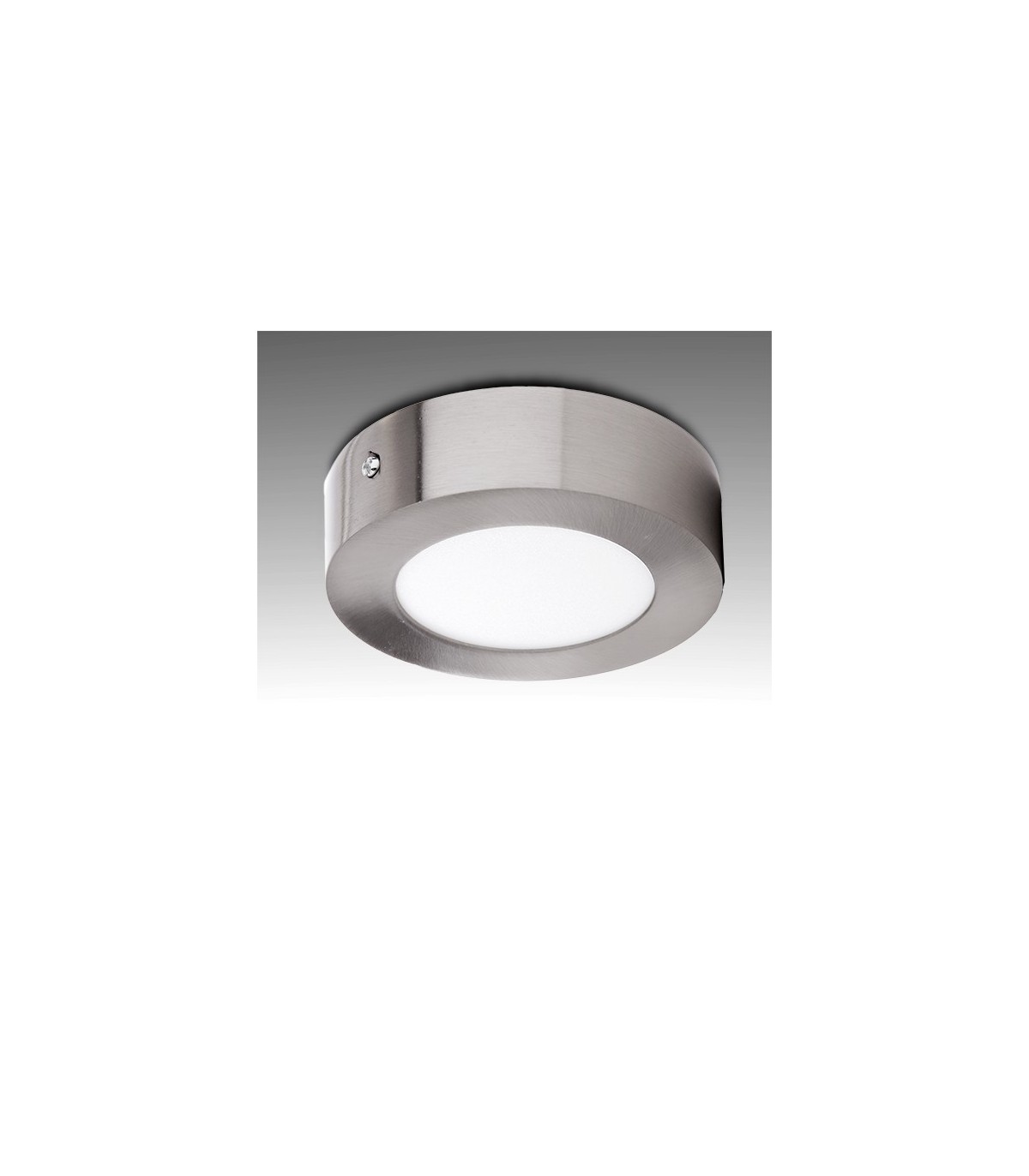 Plafón Led Superficie 6W 480LM IP44 Redondo Níquel