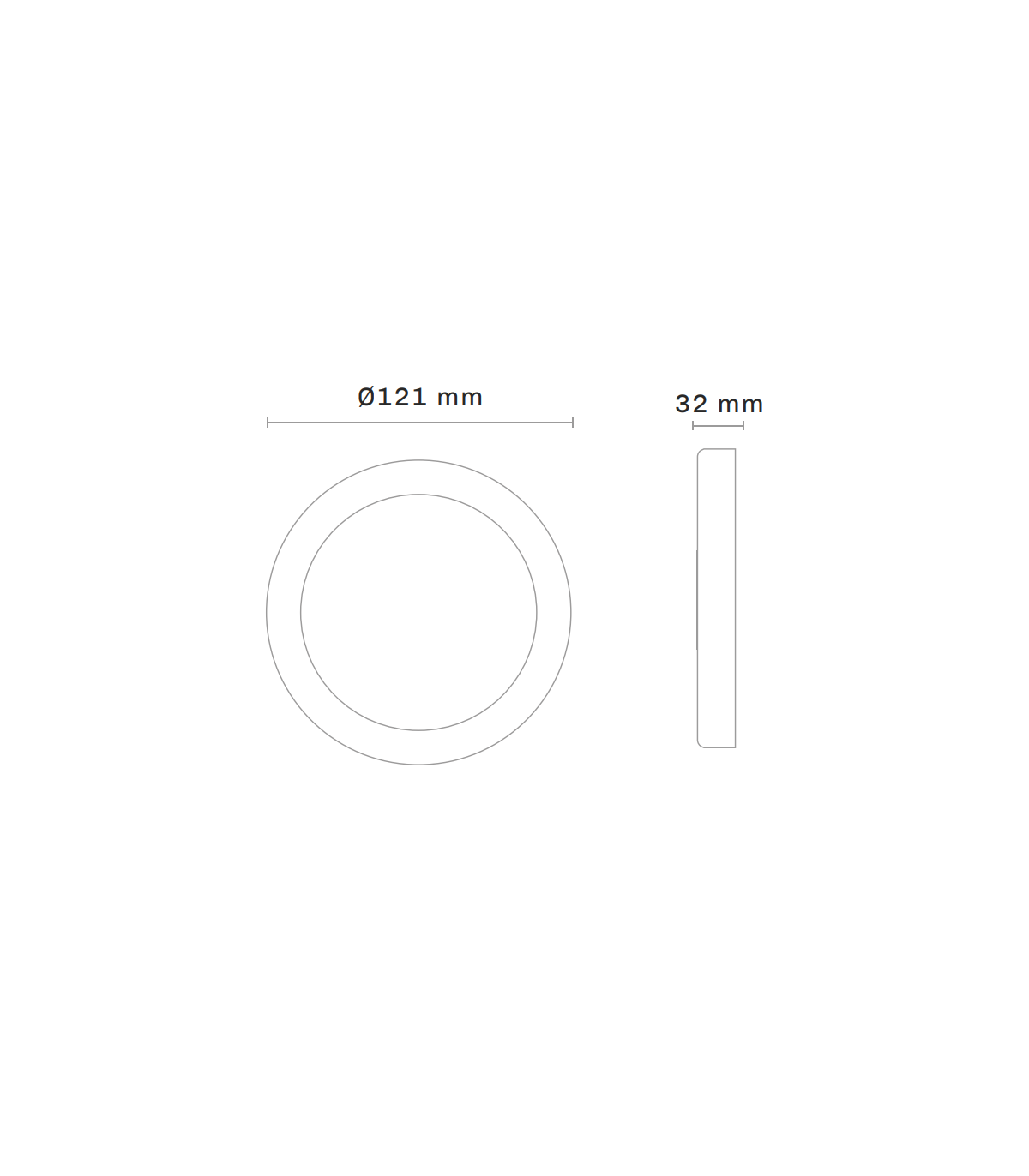 Plafón Led Superficie 6W 480LM IP44 Redondo Níquel
