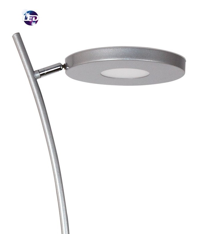 Lámpara de Pie Plata LED 18+5W 1400+450Lm IP20 4000K