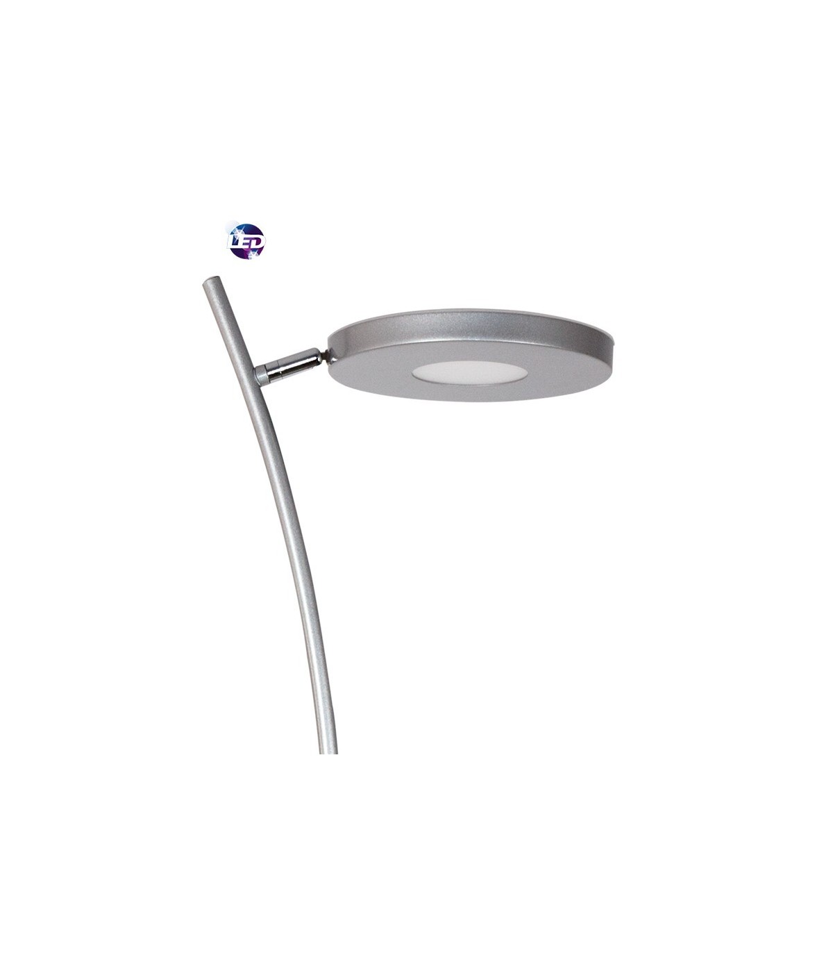 Lámpara de Pie Plata LED 18+5W 1400+450Lm IP20 4000K