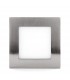 Plafón Led Superficie 6W 480LM IP44 Cuadrado Níquel