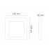 Plafón Led Superficie 6W 480LM IP44 Cuadrado Níquel