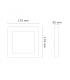 Plafón Led Superficie 12W 960LM IP44 Cuadrado Níquel