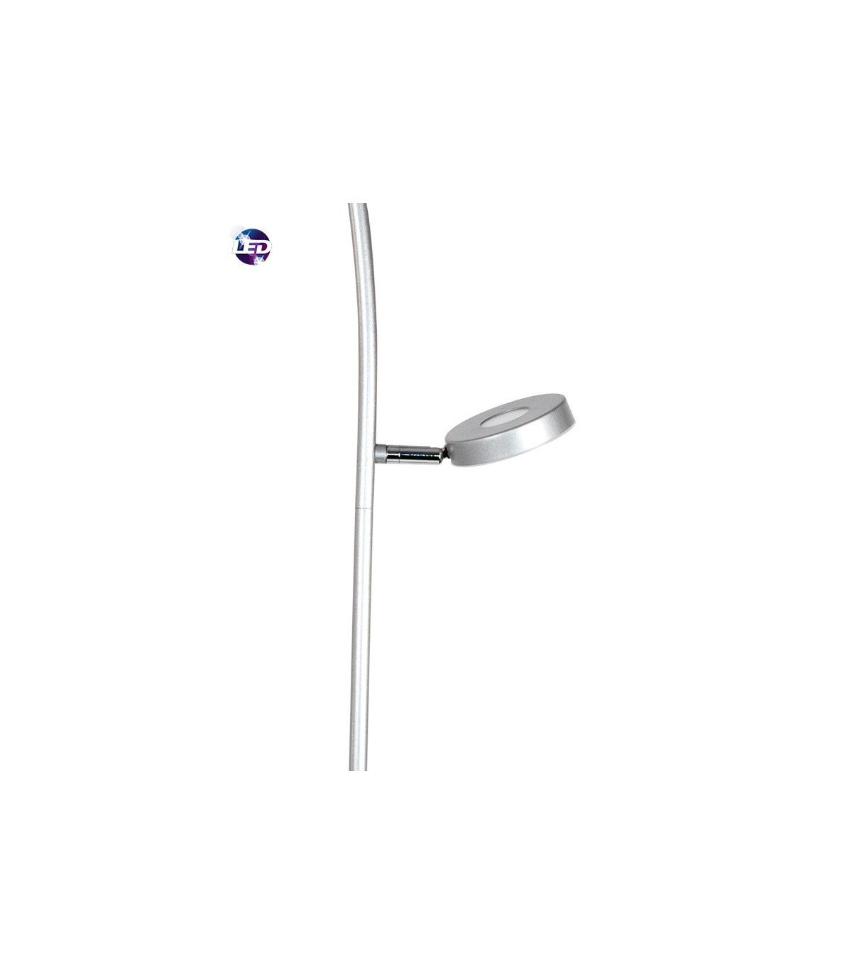 Lámpara de Pie Plata LED 18+5W 1400+450Lm IP20 4000K