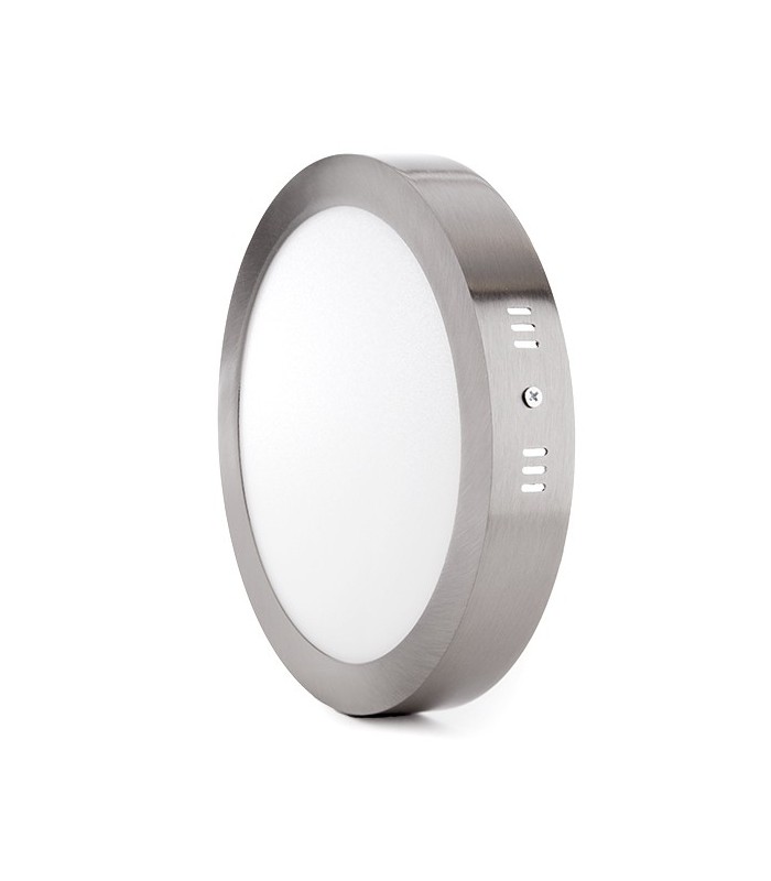 Plafón Led Superficie 18W 1440LM IP44 Redondo Níquel