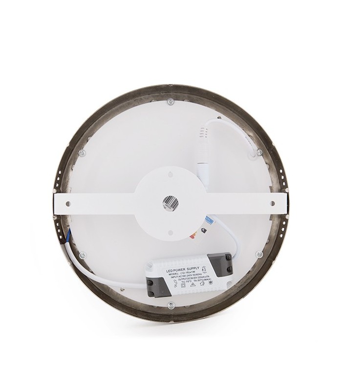 Plafón Led Superficie 18W 1440LM IP44 Redondo Níquel