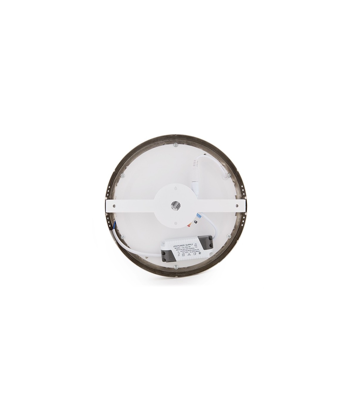 Plafón Led Superficie 18W 1440LM IP44 Redondo Níquel