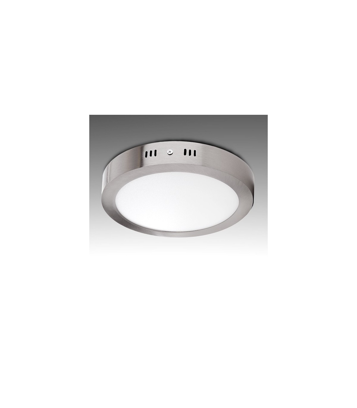 Plafón Led Superficie 18W 1440LM IP44 Redondo Níquel