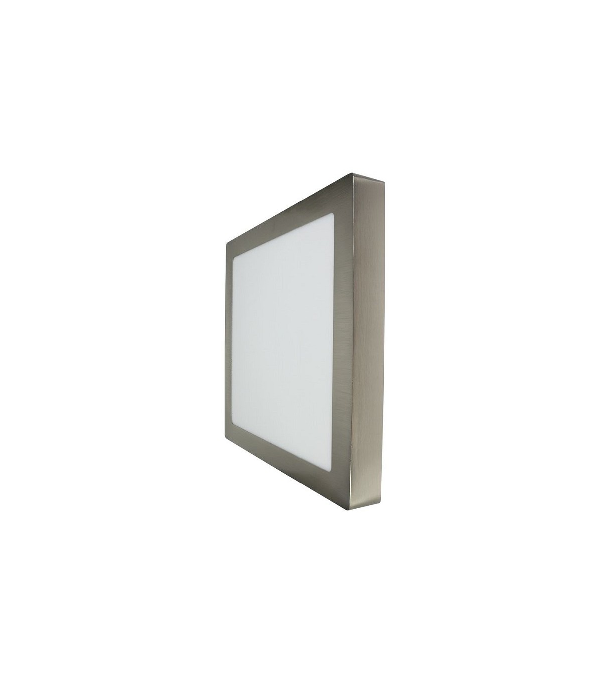 Plafón Led Superficie 24W 1920LM IP44 Cuadrado Níquel