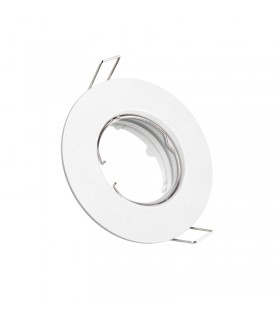 Aro Empotrable Fijo Aluminio MAXLED Redondo Blanco