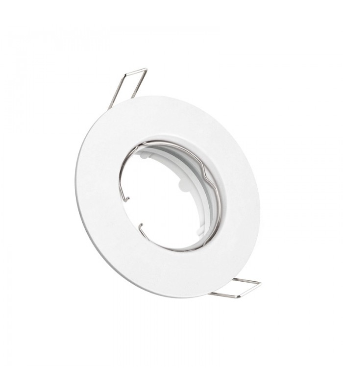 Aro Empotrable Fijo Aluminio MAXLED Redondo Blanco