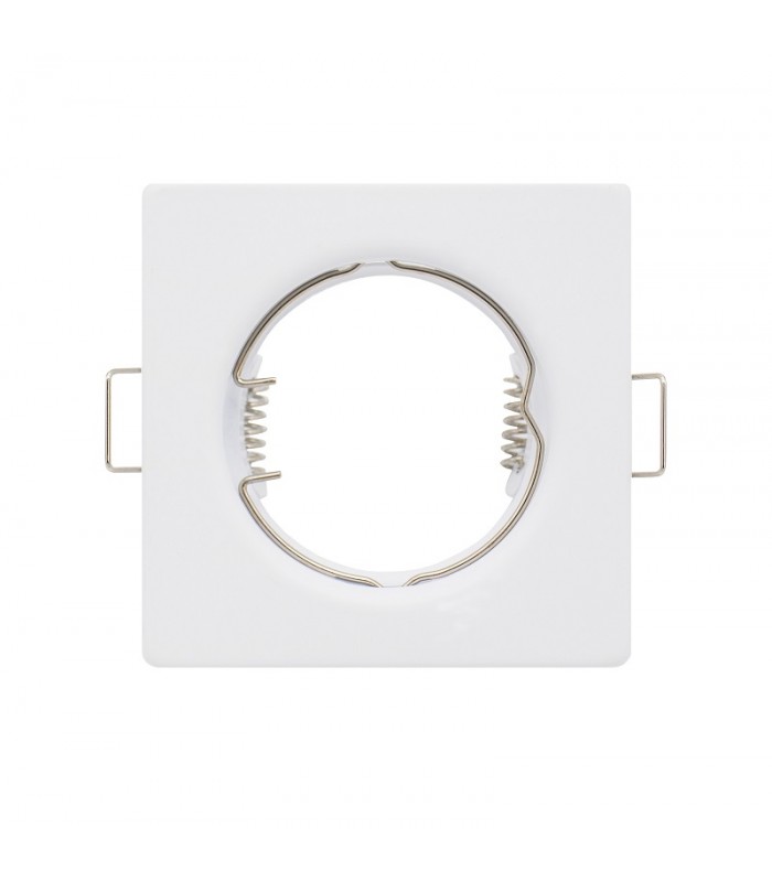 Aro Empotrable Fijo Aluminio MAXLED Cuadrado Blanco