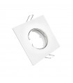 Aro Empotrable Fijo Aluminio MAXLED Cuadrado Blanco