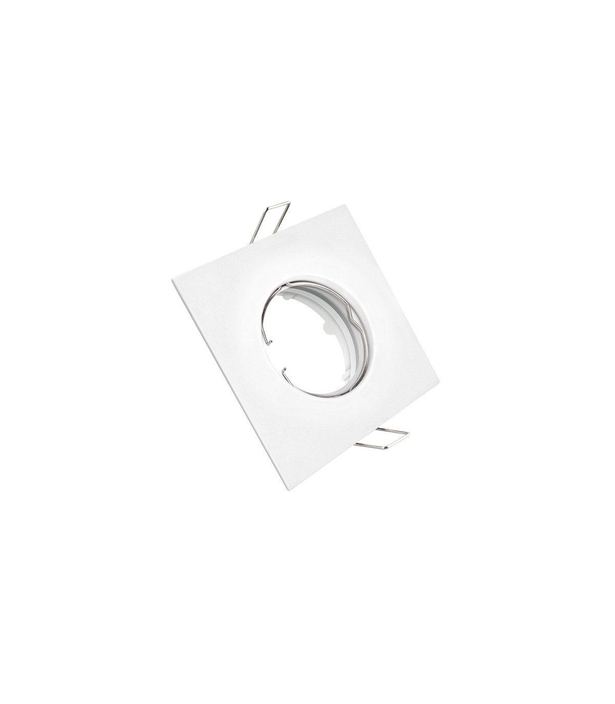 Aro Empotrable Fijo Aluminio MAXLED Cuadrado Blanco