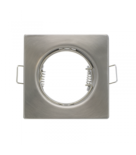 Aro Empotrable Fijo Aluminio MAXLED Cuadrado Níquel