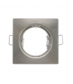 Aro Empotrable Fijo Aluminio MAXLED Cuadrado Níquel