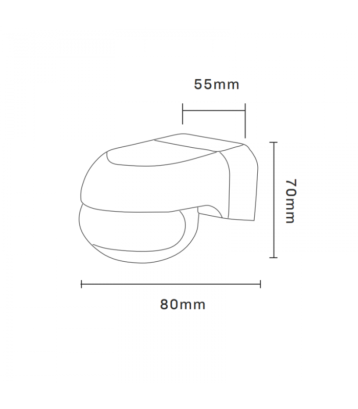 Detector Movimiento LUXTAR ST11 De Pared/Techo 12m IP44 Blanco