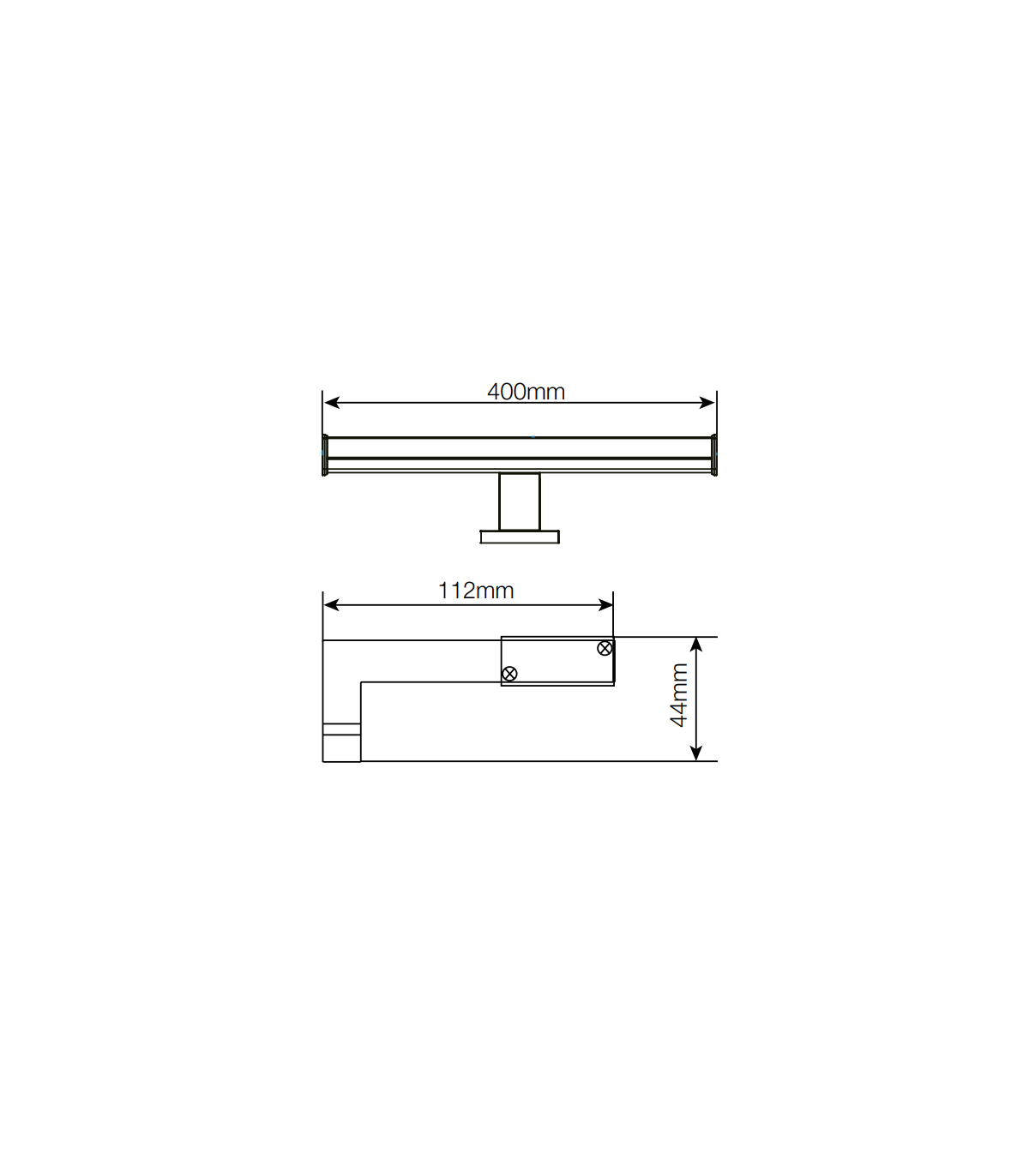 Aplique Led Baño LUXTAR 8W 640Lm IP44 40cm