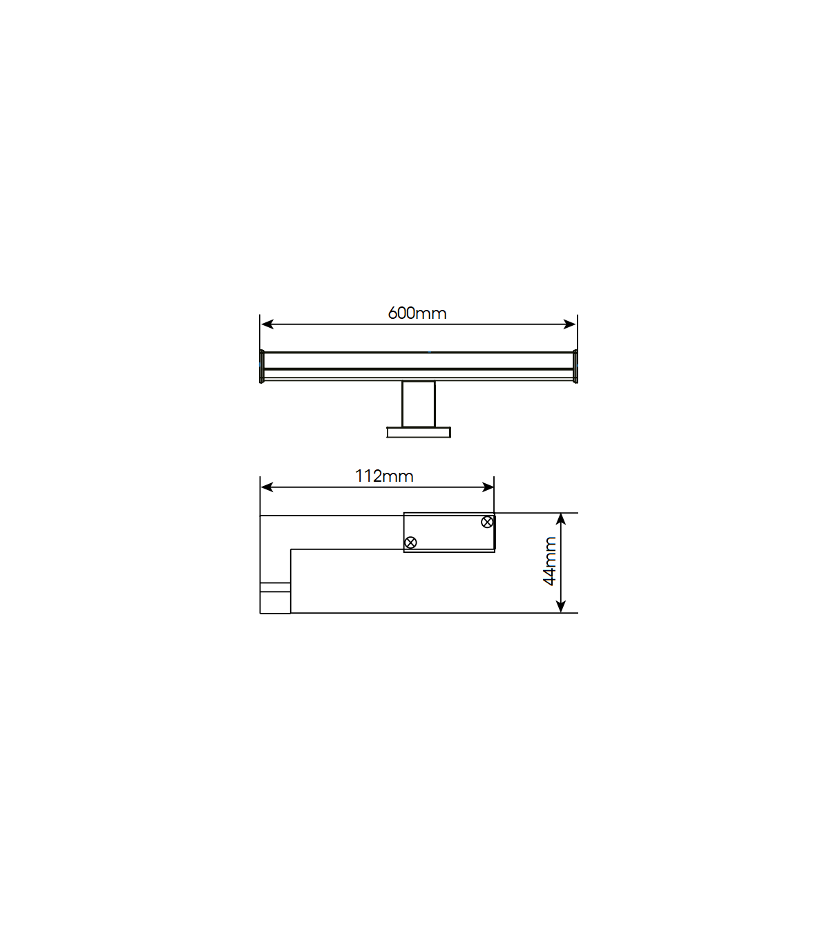 Aplique Led Baño LUXTAR 12W 960Lm IP44 60cm