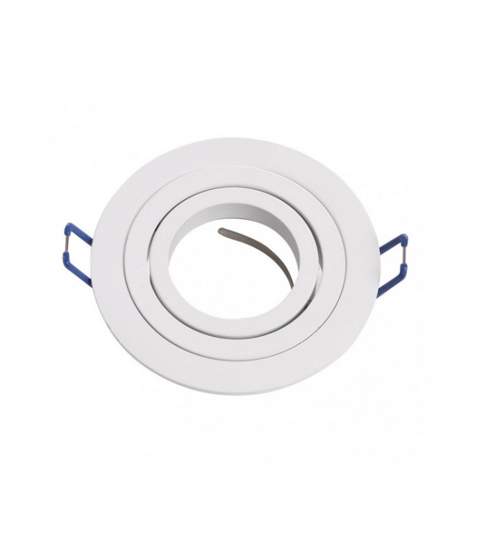 Aro Empotrable Basculante MAXLED Redondo Blanco/Blanco