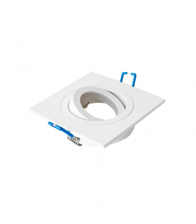 Aro Empotrable Basculante MAXLED Cuadrado Blanco/Blanco
