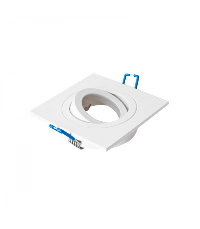 Aro Empotrable Basculante MAXLED Cuadrado Blanco/Blanco
