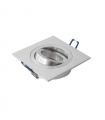 Aro Empotrable Basculante MAXLED Cuadrado Blanco/Blanco