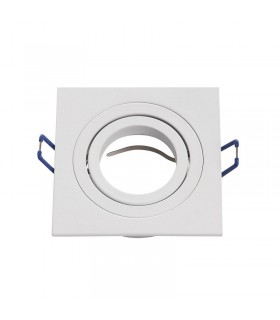 Aro Empotrable Basculante MAXLED Cuadrado Blanco/Blanco