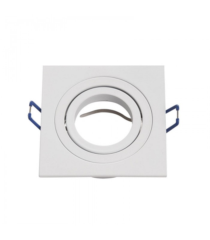 Aro Empotrable Basculante MAXLED Cuadrado Blanco/Blanco