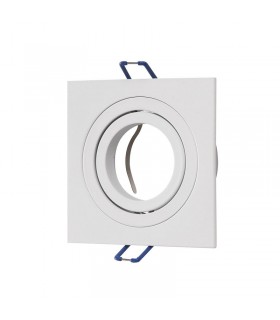 Aro Empotrable Basculante MAXLED Cuadrado Blanco/Blanco
