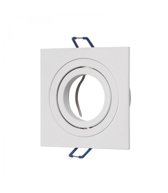 Aro Empotrable Basculante MAXLED Cuadrado Blanco/Blanco