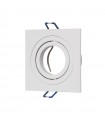 Aro Empotrable Basculante MAXLED Cuadrado Blanco/Blanco