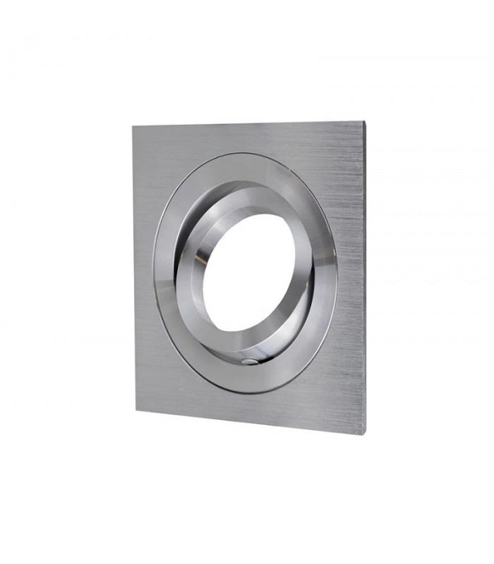 Aro Empotrable Basculante MAXLED Cuadrado Blanco/Blanco