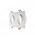 Aro Empotrable Basculante Doble MAXLED Rectangular Blanco/Blanco