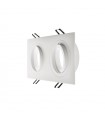 Aro Empotrable Basculante Doble MAXLED Rectangular Blanco/Blanco
