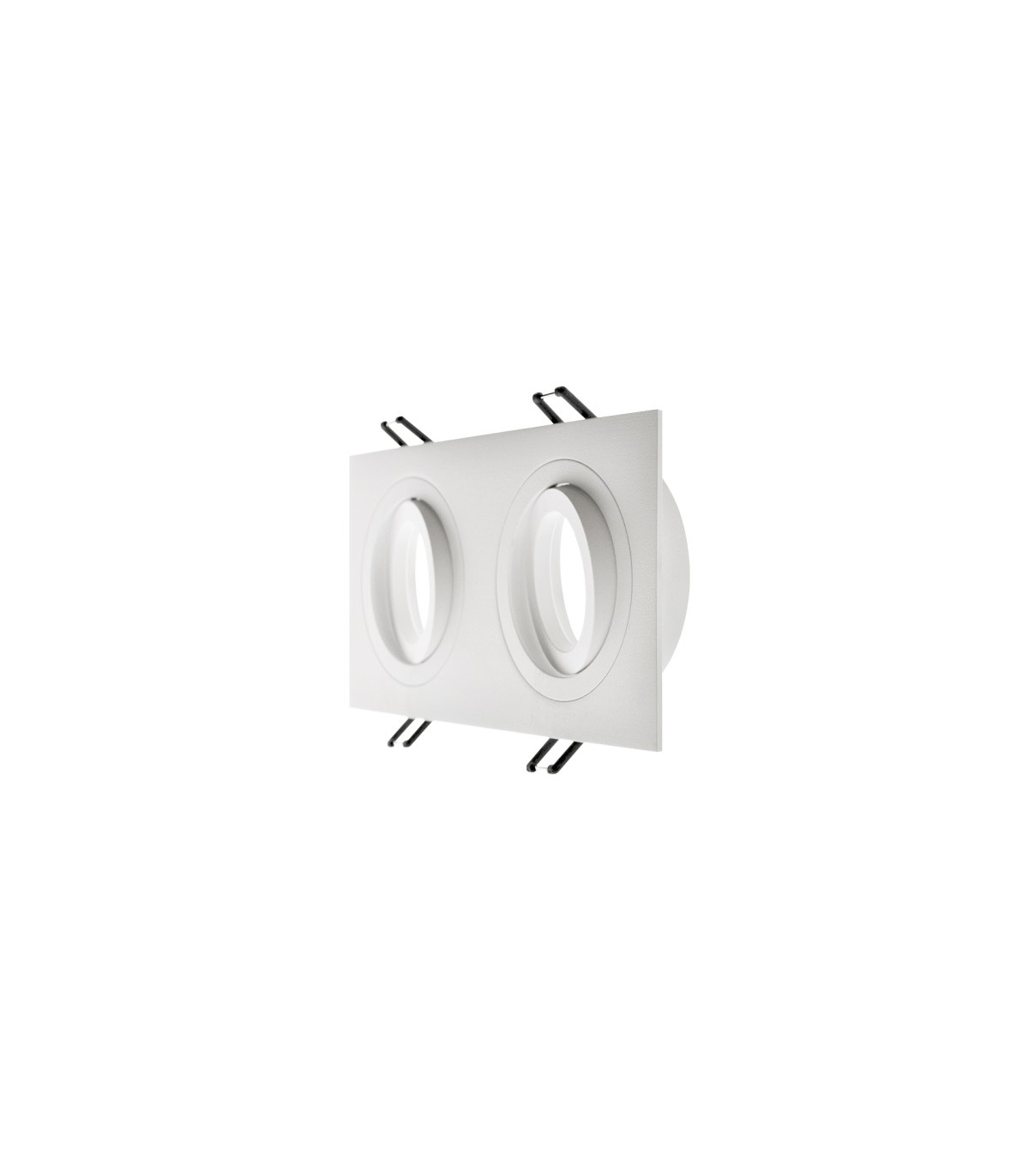 Aro Empotrable Basculante Doble MAXLED Rectangular Blanco/Blanco