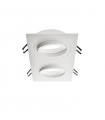 Aro Empotrable Basculante Doble MAXLED Rectangular Blanco/Blanco