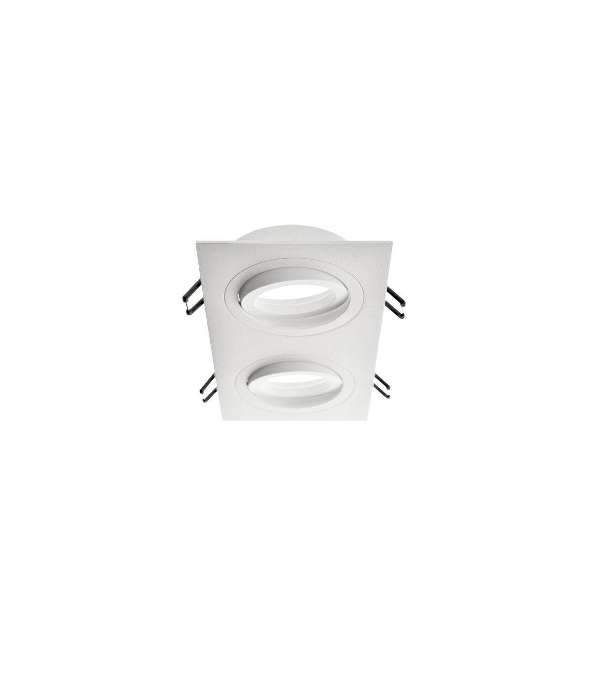 Aro Empotrable Basculante Doble MAXLED Rectangular Blanco/Blanco