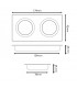Aro Empotrable Basculante Doble MAXLED Rectangular Blanco/Blanco
