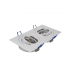 Aro Empotrable Basculante Doble MAXLED Rectangular Níquel/Níquel