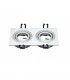 Aro Empotrable Basculante Doble MAXLED Rectangular Níquel/Níquel