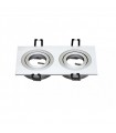 Aro Empotrable Basculante Doble MAXLED Rectangular Níquel/Níquel