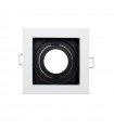 Aro Empotrable Basculante MAXLED Cuadrado Blanco/Negro