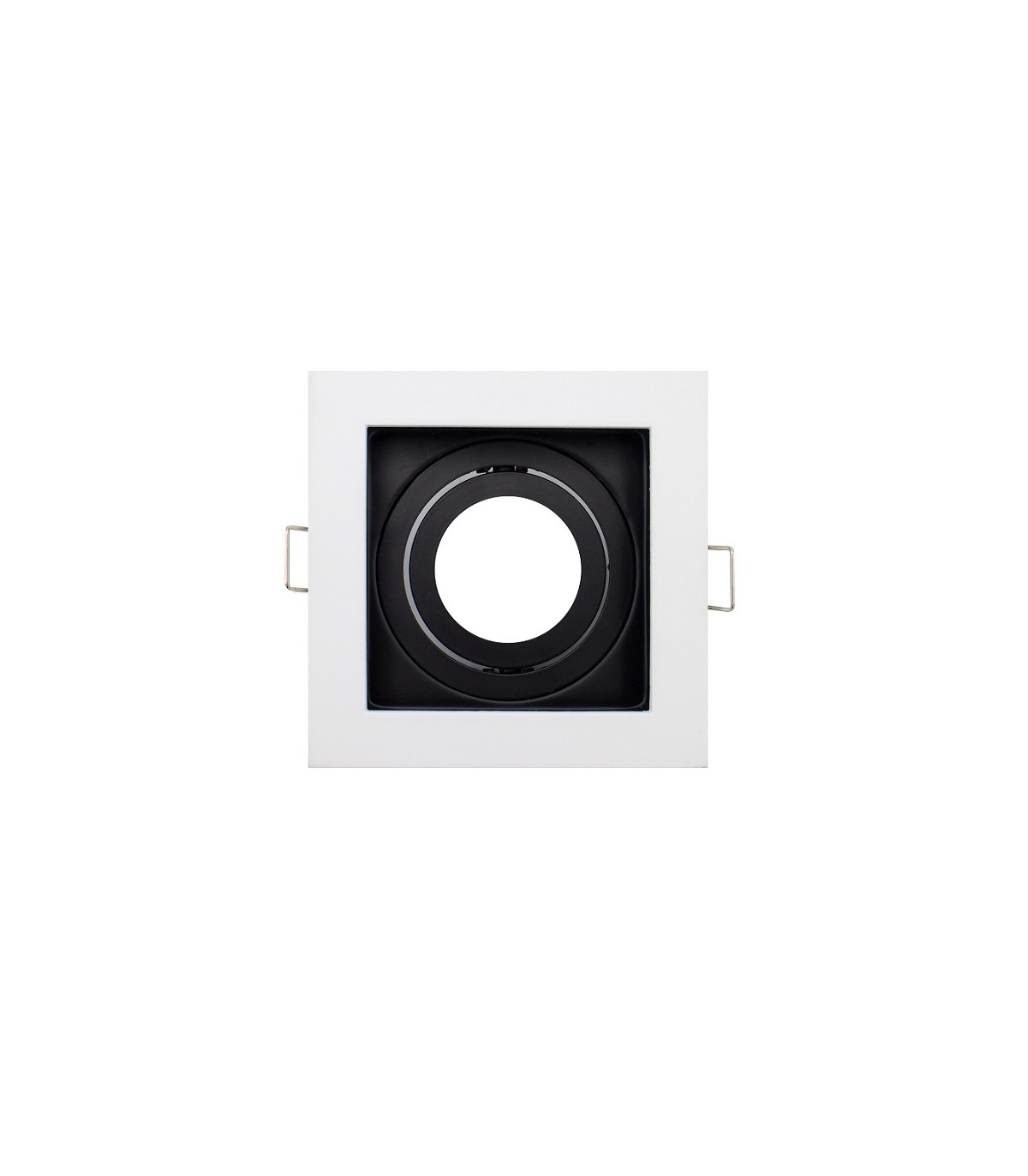 Aro Empotrable Basculante MAXLED Cuadrado Blanco/Negro